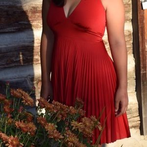 red halter dress
